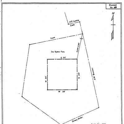 Everly Cemetery on Ira Syckes Farm - Dunkard Township - Greene County - Pennsylvania - WPA Cemetery Plat: See WEB LINKS to DOWNLOAD high-resolution image.