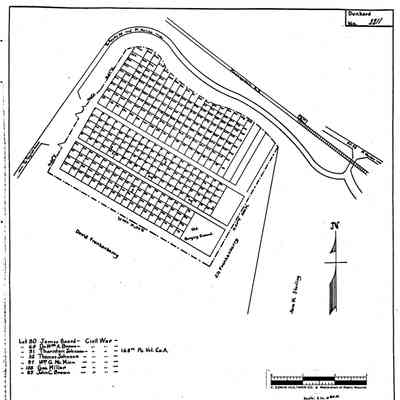 Wolf - Dunkard Township - Greene County - Pennsylvania - WPA Cemetery Plat: See WEB LINKS to DOWNLOAD high-resolution image.