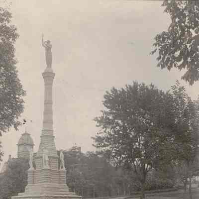 Greene County Album, Photo 05 - Soldiers & Sailors Monument in Monument Park, Waynesburg, Greene County, Pennsylvania