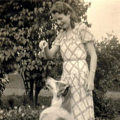 Sara (Livingood) Buchanan with Laddie