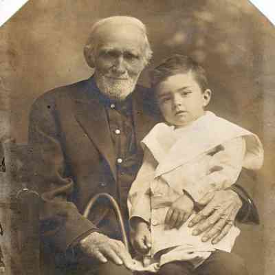 Elisha Rinehart [1829-1917] and his great-grandson Russell Rinehart [1907-1977]