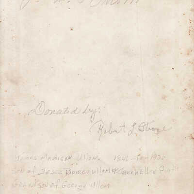 James Madison Ullom [1846-1926] - reverse of image