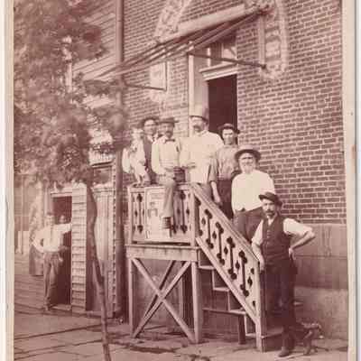 Pauley-Thompson Album, Photo 45 - Office and staff of the Waynesburg Messenger newspaper: See WEB LINKS to DOWNLOAD high-resolution image.