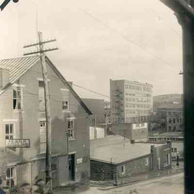 Washington Street (looking southeast from the site of the Waynesburg College gym on Wayne Street toward High Street) in Waynesburg, Greene County, Pennsylvania