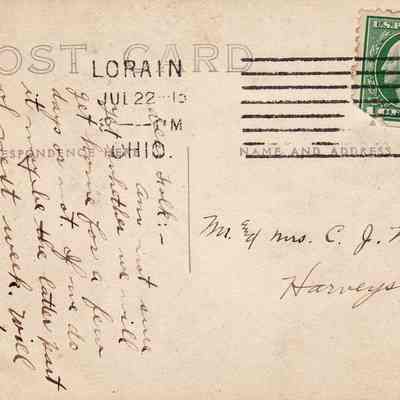 Reverse of postcard: See WEB LINKS to DOWNLOAD high-resolution image.