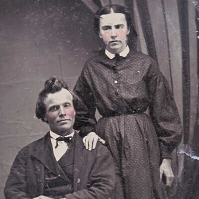 Stewart Album, Photo 09 - Spencer Blachly Stewart [1835-1915] and his wife, Catharine (Henkins) Stewart [1835-1924]