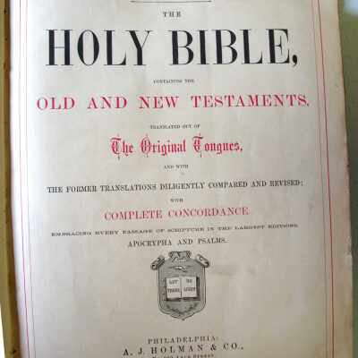Philip Swart Buchanan Family Bible, Title Page