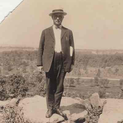 William Evans Minor [1861-1925] at Little Round Top in Gettysburg, Pennsylvania