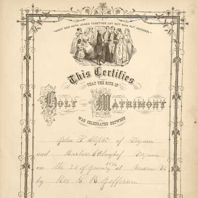 John T. Shiplet family bible records, 1852-1879