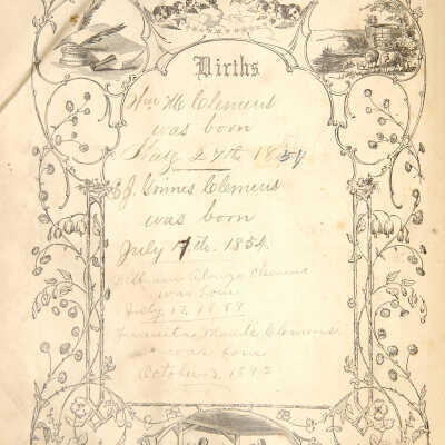 William M. Clemens family bible record - Page 3