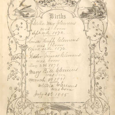 William M. Clemens family bible record - Page 4