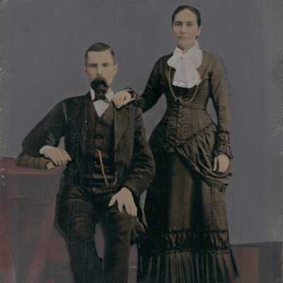 J. H. and Elizabeth (Throckmorton) Wood Family Bible, Photo 10 - William Sheridan Wood and Marian (Femley) Wood