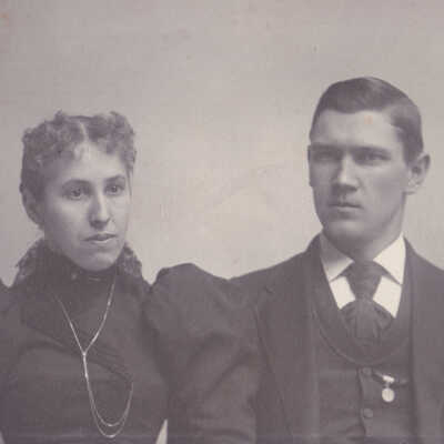 Ammons-Moredock Album 02, Photo 27 - James Walton [1868-1938] and Sarah Jane "Jennie" (Sharpnack) Walton [1867-1942]