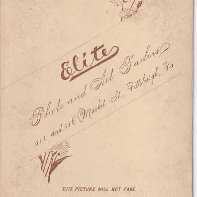 Kline-Moredock Album 01, Photo 21 - Reverse of image