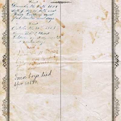 Seth & Mary (Hill) Goodwin Family Bible - Page 3