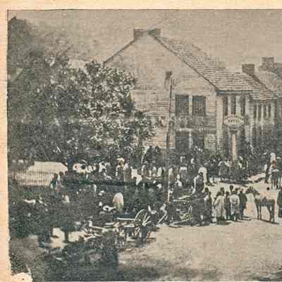 Bull's Head Tavern on the corner of High and Washington Streets in Waynesburg, Greene County, Pennsylvania