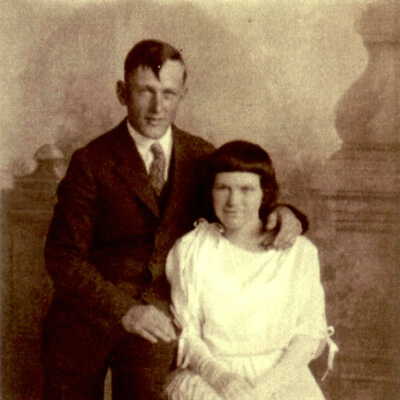 Vern "Bill" Adams and Opal LaVerne (Hale) Adams, wedding day 31 July 1923