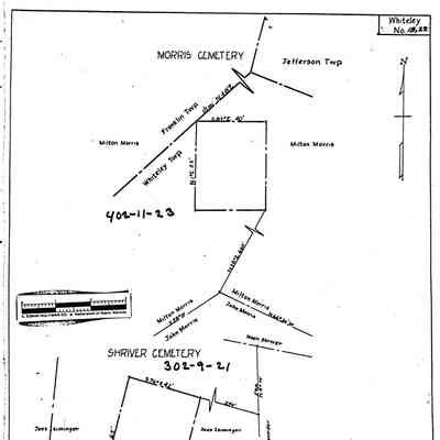 Milton Morris Farm - Whiteley Township - Greene County - Pennsylvania - WPA Cemetery Plat