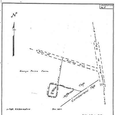 Vanmatre (a/k/a Vanmeter) - Jefferson Township - Greene County - Pennsylvania - WPA Cemetery Plat: See WEB LINKS to DOWNLOAD high-resolution image.