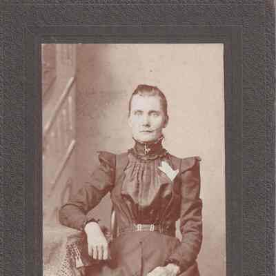 Clementine "Tina" (Ridge) Crago [1859-1930]: See WEB LINKS to DOWNLOAD high-resolution image.