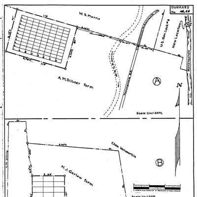 A. M. Dilliner Farm - Dunkard Township - Greene County - Pennsylvania - WPA Cemetery Plat: See WEB LINKS to DOWNLOAD high-resolution image.
