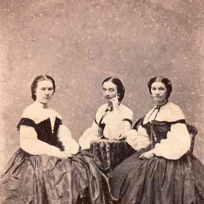 Inghram-Lindsey Album 01, Photo 02 - Sarah Cathers (Inghram) Lindsey [1832-1921] on left