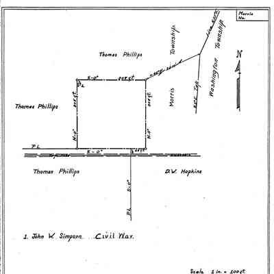 Green Grove (a/k/a Simpson) - Morris Township - Greene County - Pennsylvania - WPA Cemetery Plat