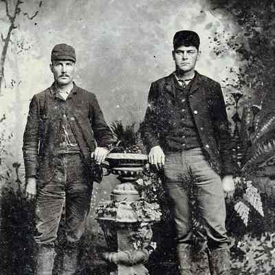 Kline-Moredock Album 01, Photo 42 - Israel Lace Roseberry [1869-1914] on right