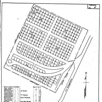 Fairview - Dunkard Township - Greene County - Pennsylvania - WPA Cemetery Plat: See WEB LINKS to DOWNLOAD high-resolution image.