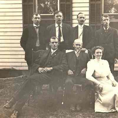 David M. Thompson and his children
