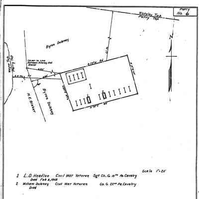 Dulaney I - Perry Township - Greene County - Pennsylvania - WPA Cemetery Plat