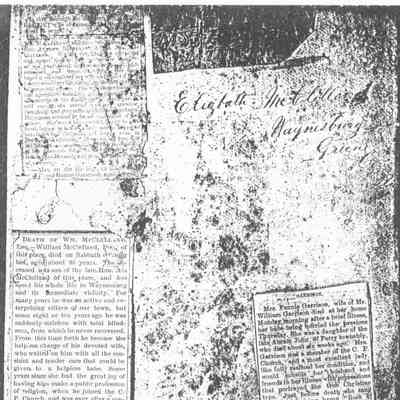 Elizabeth (Buchanan) McClelland Family Bible