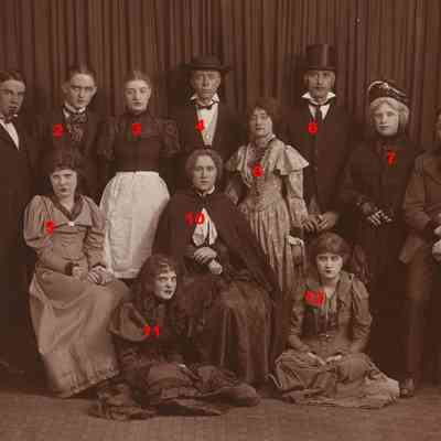 Waynesburg College Theater Group - Numbered: See WEB LINKS to DOWNLOAD high-resolution image.