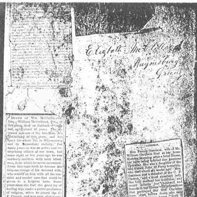 Elizabeth (Buchanan) McClelland Family Bible - Page 01