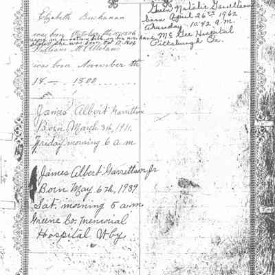 Elizabeth (Buchanan) McClelland Family Bible - Page 03