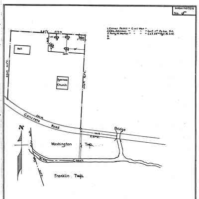 Sycamore (a/k/a Bates Fork) - Washinton Township - Greene County - Pennsylvania - WPA Cemetery Plat