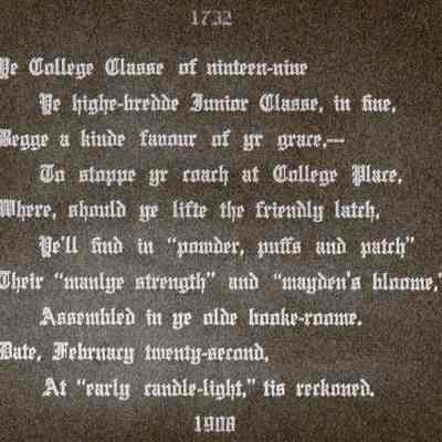 Waynesburg College, Class of 1909: Poem attached to the photograph.