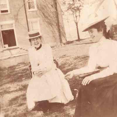 Waynesburg Album, Photo 19 - Margaret Bell "Madge" (Miller) Scott [1883-1963] and Jane Elizabeth (Mealy) Knox [1883-1954]