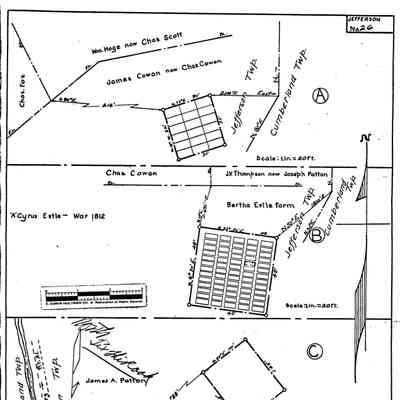 Original Courthouse Cemetery (a/k/a Cline Cemetery) - Jefferson Township - Greene County - Pennsylvania - WPA Cemetery Plat: See WEB LINKS to DOWNLOAD high-resolution image.