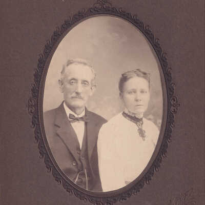 Ammons-Moredock Album 02, Photo 29 - George Strawn and his wife, Phoebe Jane "Jennie" (Yoders) Strawn