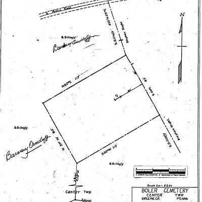 Bowler - Center Township - Greene County - Pennsylvania - WPA Cemetery Plat