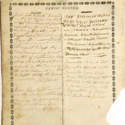 Jacob Black family bible records, preserved in Charles A. Black Family Bible - Page 2