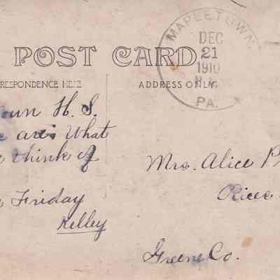 Postcard message