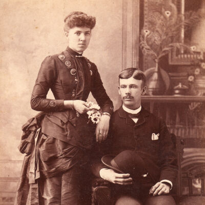 Rice-Fordyce Album 02, Photo 24 - Albert Brownson Throckmorton and Elmira "Ella" (Smith) Throckmorton