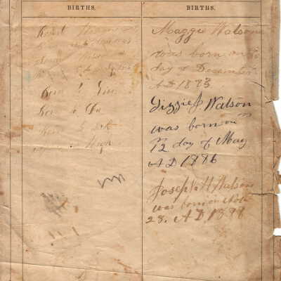 Robert Watson Family Bible - Page 3