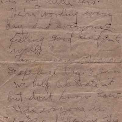 Floyd T. Hickman - World War I Letter - Page 4: See WEB LINKS to DOWNLOAD high-resolution image.