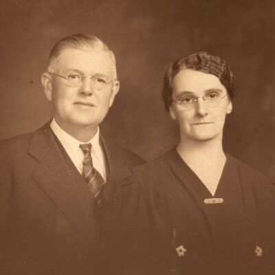 Rice-Fordyce Album 01, Photo 01 - John Lockwood Rice [1886-1964] and Mary Irene (Phillips) Rice [1887-1959]
