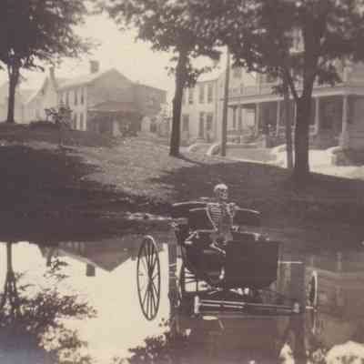 Waynesburg College Scrapbook, Photo 14 - College Park and Wayne Street in Waynesburg, Greene County, Pennsylvania