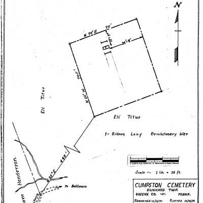 Cumpston - Dunkard Township - Greene County - Pennsylvania - WPA Cemetery Plat