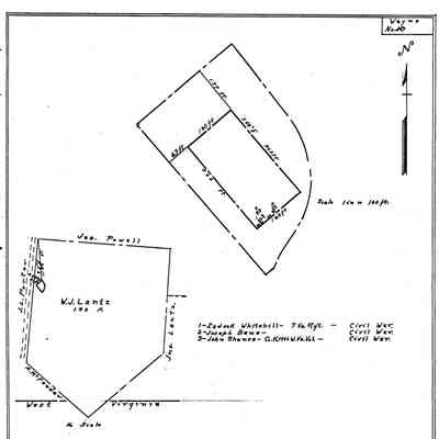Lantz - Wayne Township - Greene County - Pennsylvania - WPA Cemetery Plat: See WEB LINKS to DOWNLOAD high-resolution image.